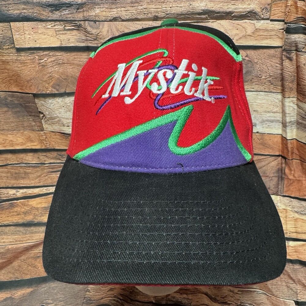 Vintage Mystik Lubricants Hat Citgo Racing Promo Strapback Cap Oil Gas Two Tone